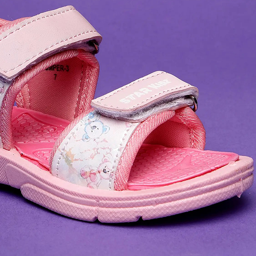 Velcro Strappy Sandals For Boys & Girls Pink