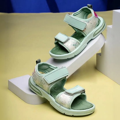 Velcro Strappy Sandals For Boys & Girls Light Green