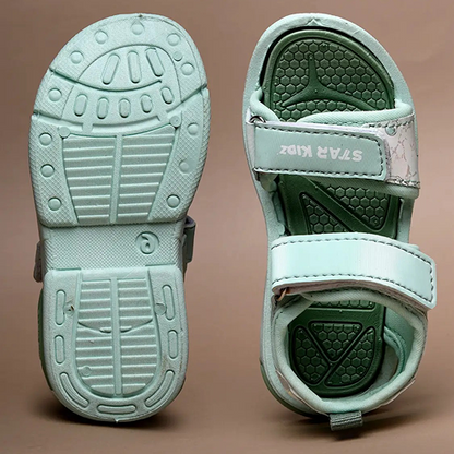 Velcro Strappy Sandals For Boys & Girls Light Green
