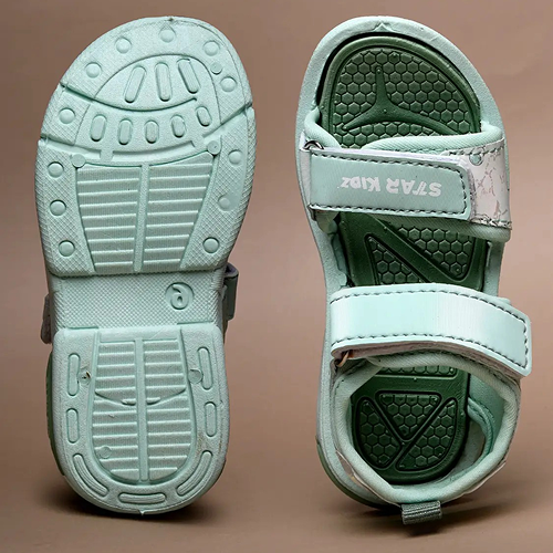 Velcro Strappy Sandals For Boys & Girls Light Green
