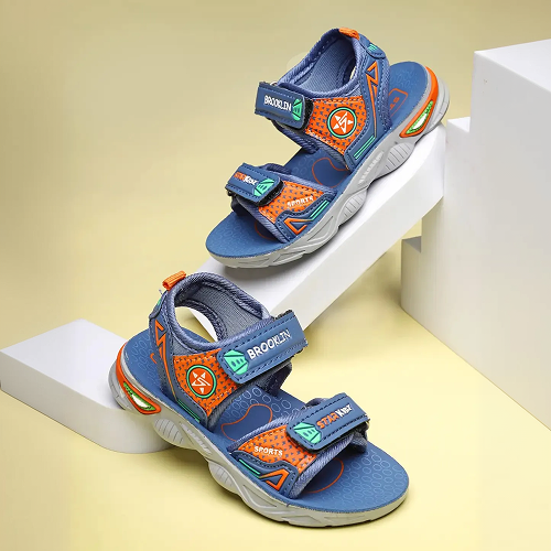 Velcro Strappy Sandals For Boys & Girls Light Blue