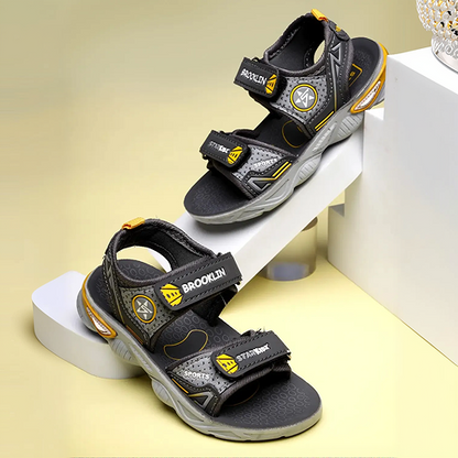 Velcro Strappy Sandals For Boys & Girls Gray