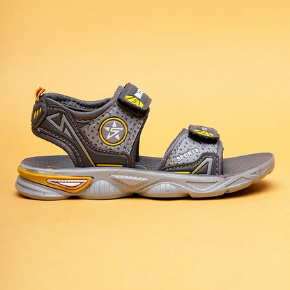 Velcro Strappy Sandals For Boys & Girls Gray