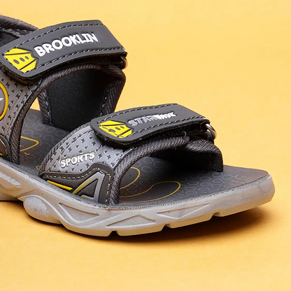 Velcro Strappy Sandals For Boys & Girls Gray