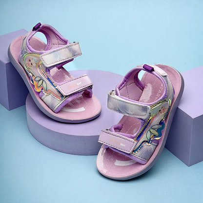 Velcro Strappy Sandals For Boys and Girls Purple