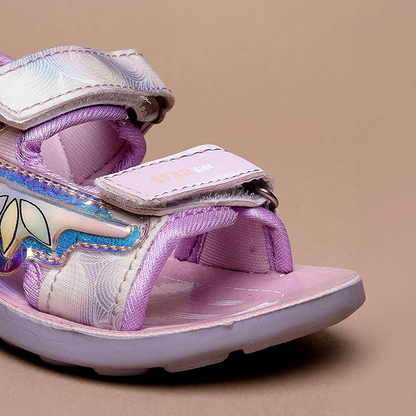 Velcro Strappy Sandals For Boys and Girls Purple