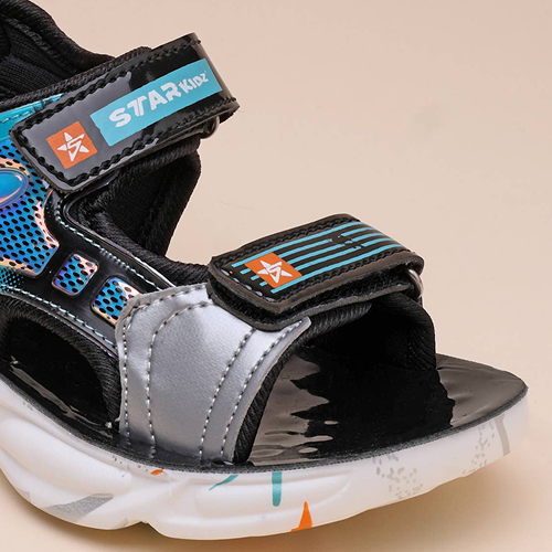 Velcro Strappy Sandals For Boys and Girls - Black