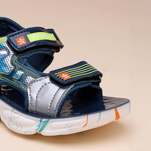 Velcro Strappy Sandals For Boys and Girls Light Blue