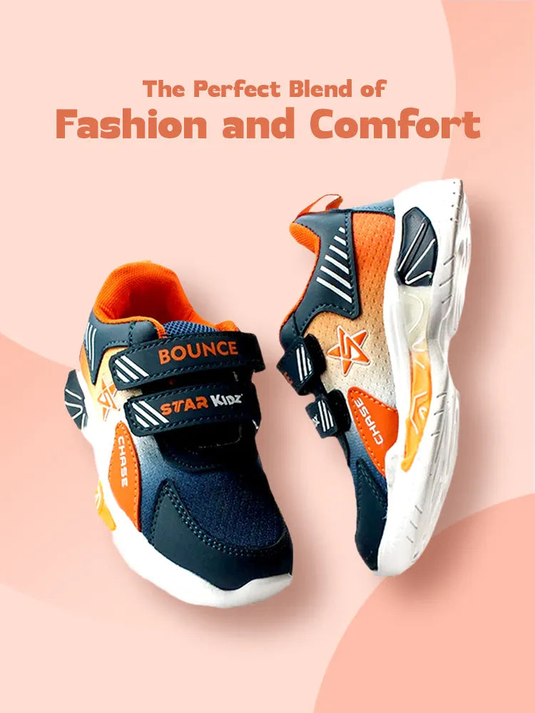 APEX BOUNCE Sneakers (Italy-03) | T.BLU/ORG | Age 3 - 7.5 years