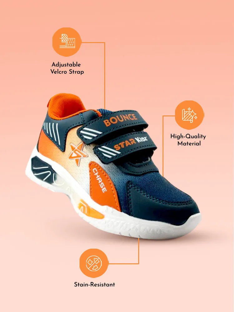 APEX BOUNCE Sneakers (Italy-03) | T.BLU/ORG | Age 3 - 7.5 years