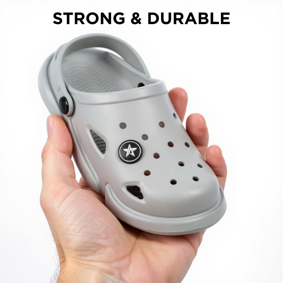 CLOUD TREADS LIGHT GREY CLOGS (Jojo) – Everyday Cool, Effortless Comfort | Unisex | Ages 9 to 13 Years
