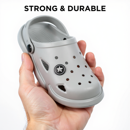 CLOUD TREADS LIGHT GREY CLOGS (Jojo) – Everyday Cool, Effortless Comfort | Unisex | Ages 9 to 13 Years