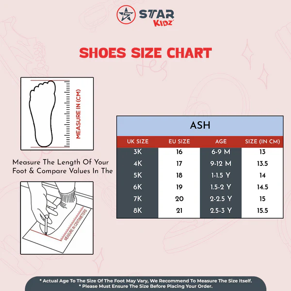 COZY UNICORN CASUAL SHOES Ash-02 |  AGE 6 MONTHS TO 3 YEARS | BABY PINK