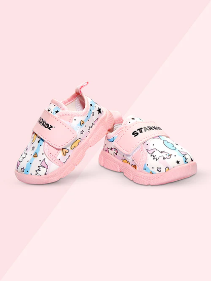 COZY UNICORN CASUAL SHOES Ash-02 |  AGE 6 MONTHS TO 3 YEARS | BABY PINK