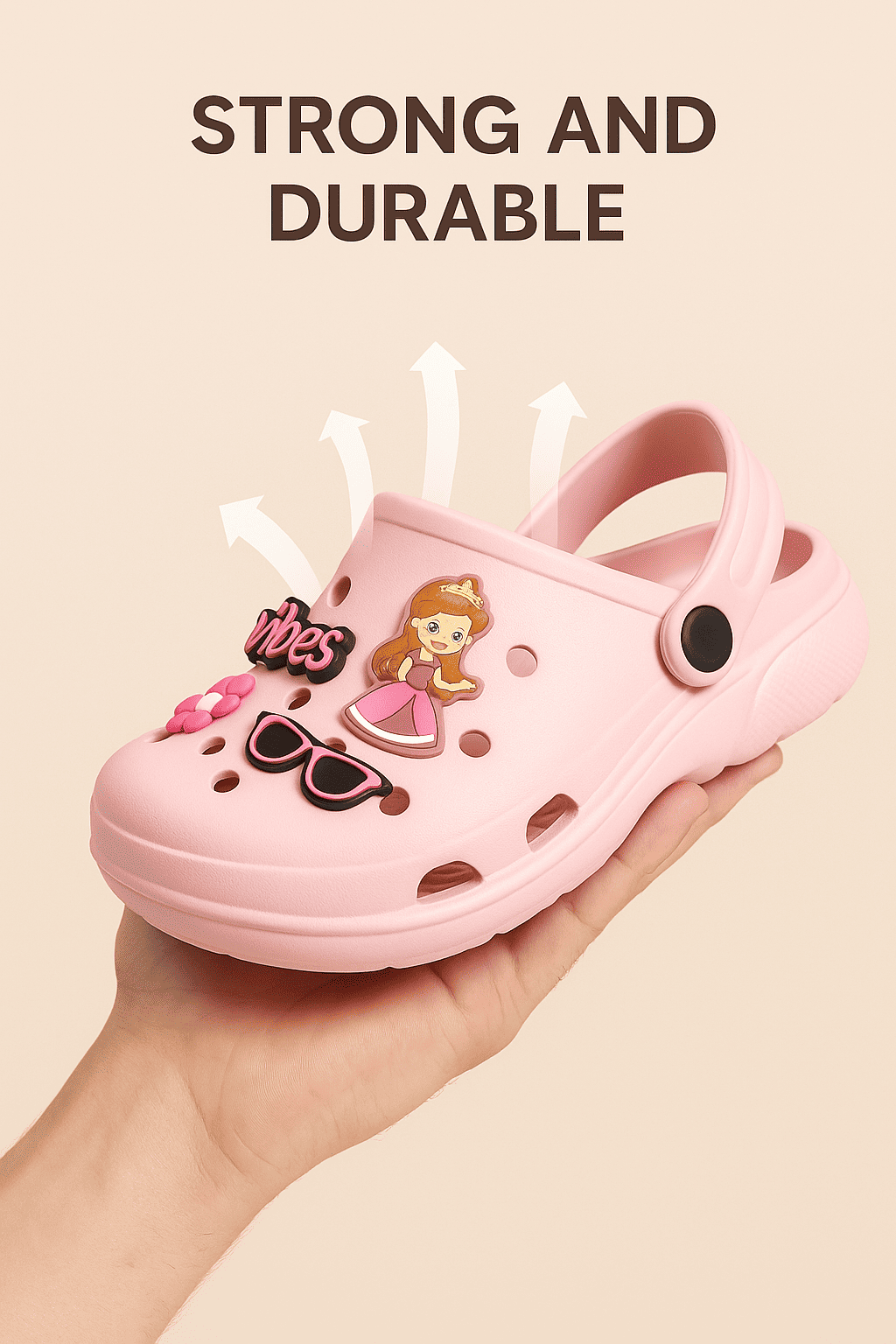 CLOUD GRANDE UNISEX CLOGS (Jojo-2) | 2 YEARS To 13 YEARS | PINK