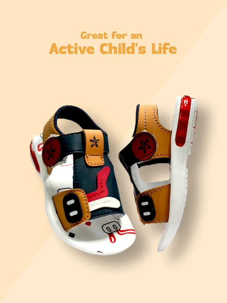 DASH BREEZES Sandal (Flash-05) | Age 2.5 - 4 years | NBL-TAN