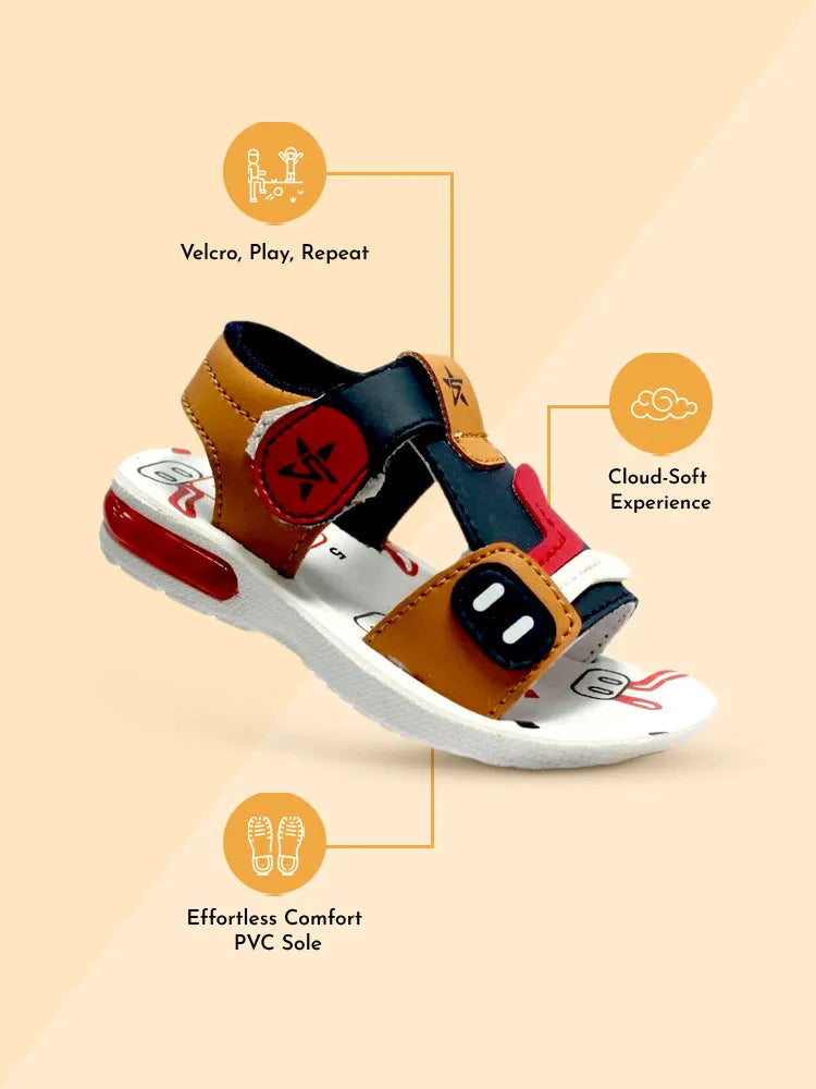 DASH BREEZES Sandal (Flash-05) | Age 2.5 - 4 years | NBL-TAN