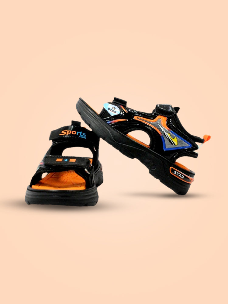 EVOLVE KICKS Sandal (Joy-01) | Age 3 - 6 Years | Black
