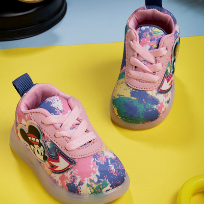 Lace LED Shoes For Boys & Girls  (Pink)