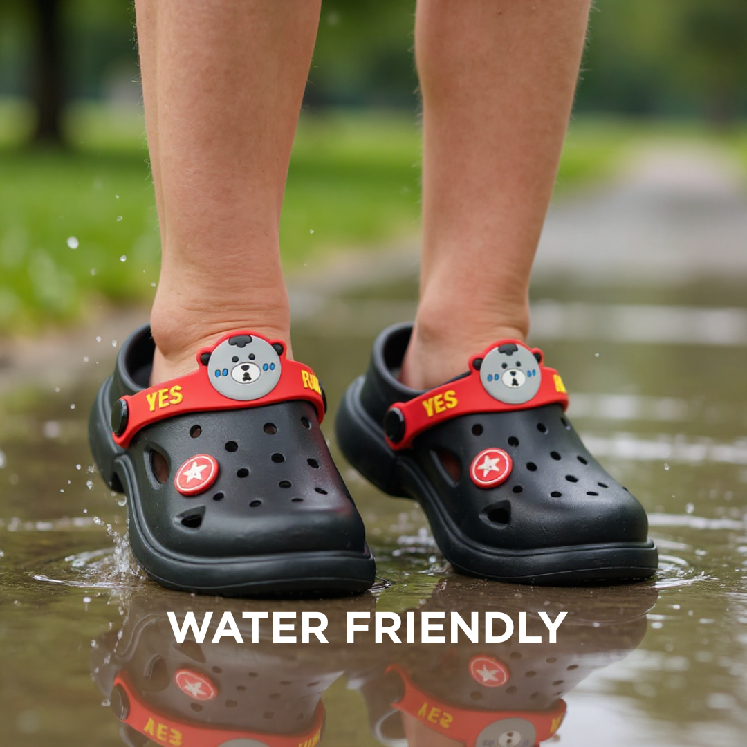 POLO SLIC POGO BLACK CLOGS – The Classic Cool Stepper | Unisex | Ages 5 to 9 Years