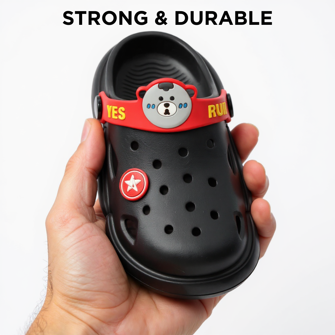 POLO SLIC POGO BLACK CLOGS – The Classic Cool Stepper | Unisex | Ages 5 to 9 Years