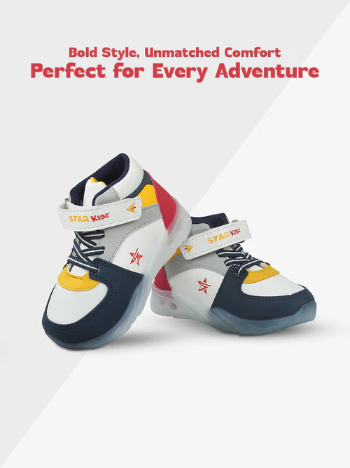 STAR BOLT ZIP SHOES (FIRE BOLT-02) |  AGE 1.5 YEARS TO 6 YEARS | NAVY BLUE