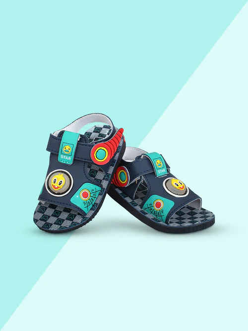 STAR FUN TOES SANDALS (Kinder-07) |  AGE 6 MONTHS TO 3 YEARS | NAVY BLUE