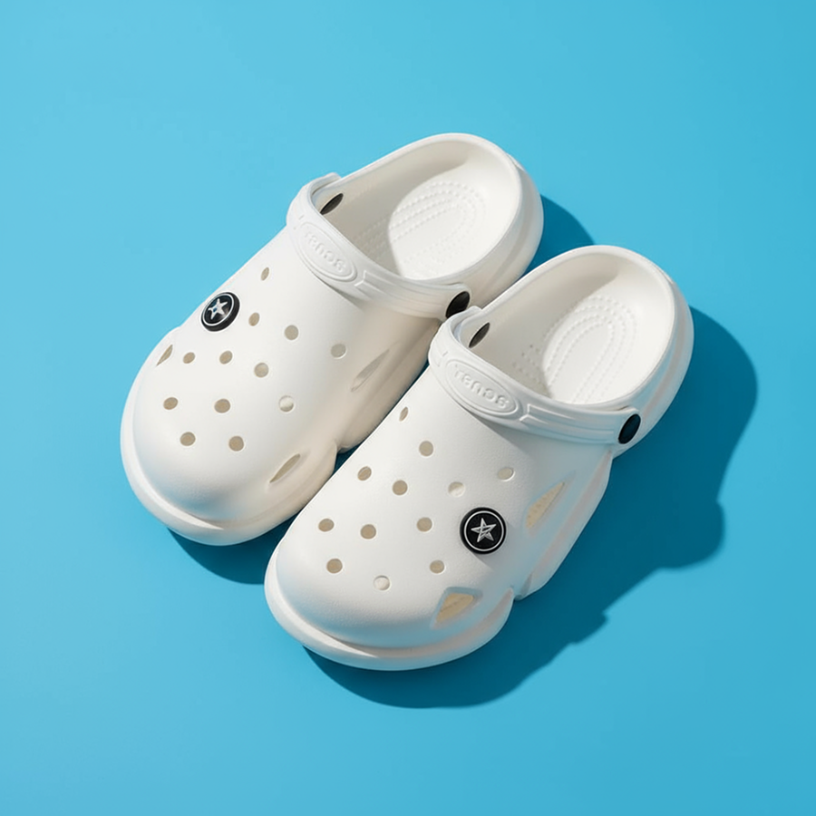 CLOUD TREADS WHITE CLOGS (Jojo) – Clean, Classic, Cool | Unisex | Ages 9 to 13 Years