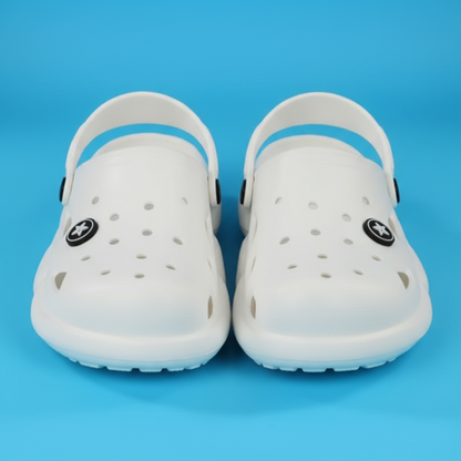 CLOUD TREADS WHITE CLOGS (Jojo) – Clean, Classic, Cool | Unisex | Ages 9 to 13 Years