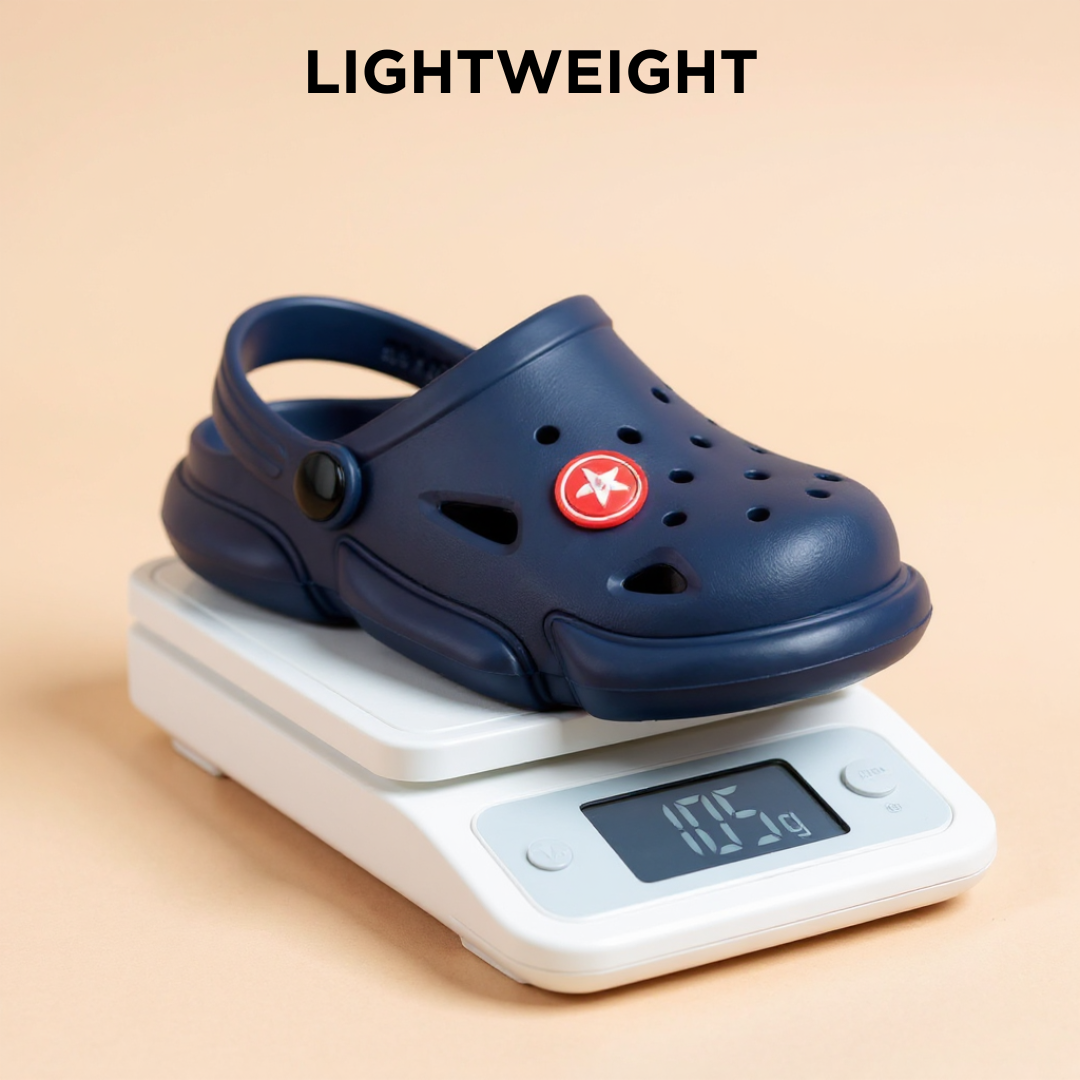 CLOUD TREADS BLUE CLOGS (Jojo) – Everyday Play, Made Lighter | Unisex | Ages 5 to 13 Years