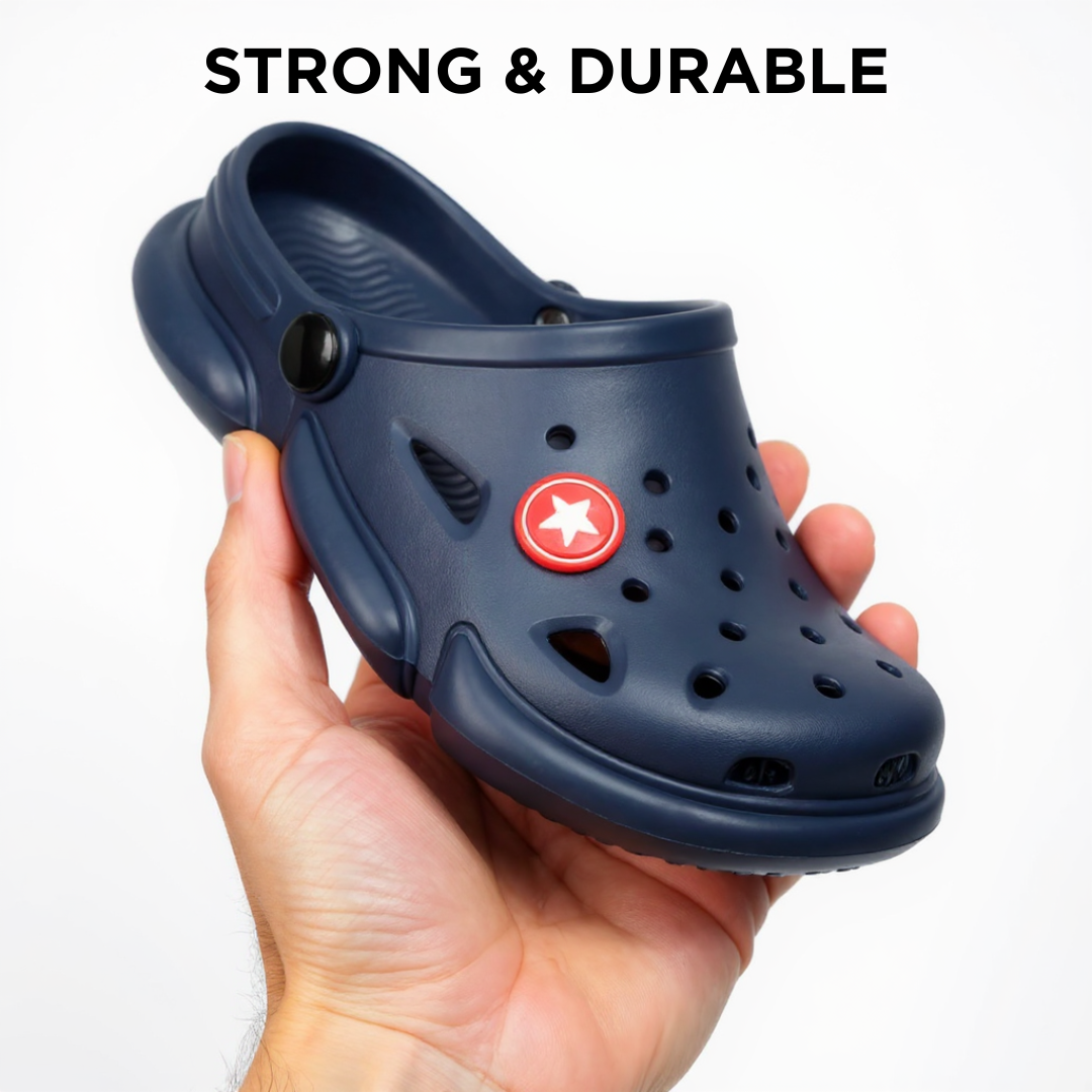 CLOUD TREADS BLUE CLOGS (Jojo) – Everyday Play, Made Lighter | Unisex | Ages 5 to 13 Years