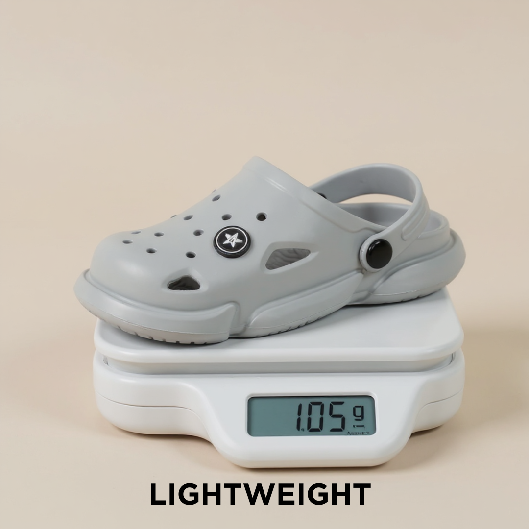 CLOUD TREADS LIGHT GREY CLOGS (Jojo) – Everyday Cool, Effortless Comfort | Unisex | Ages 9 to 13 Years