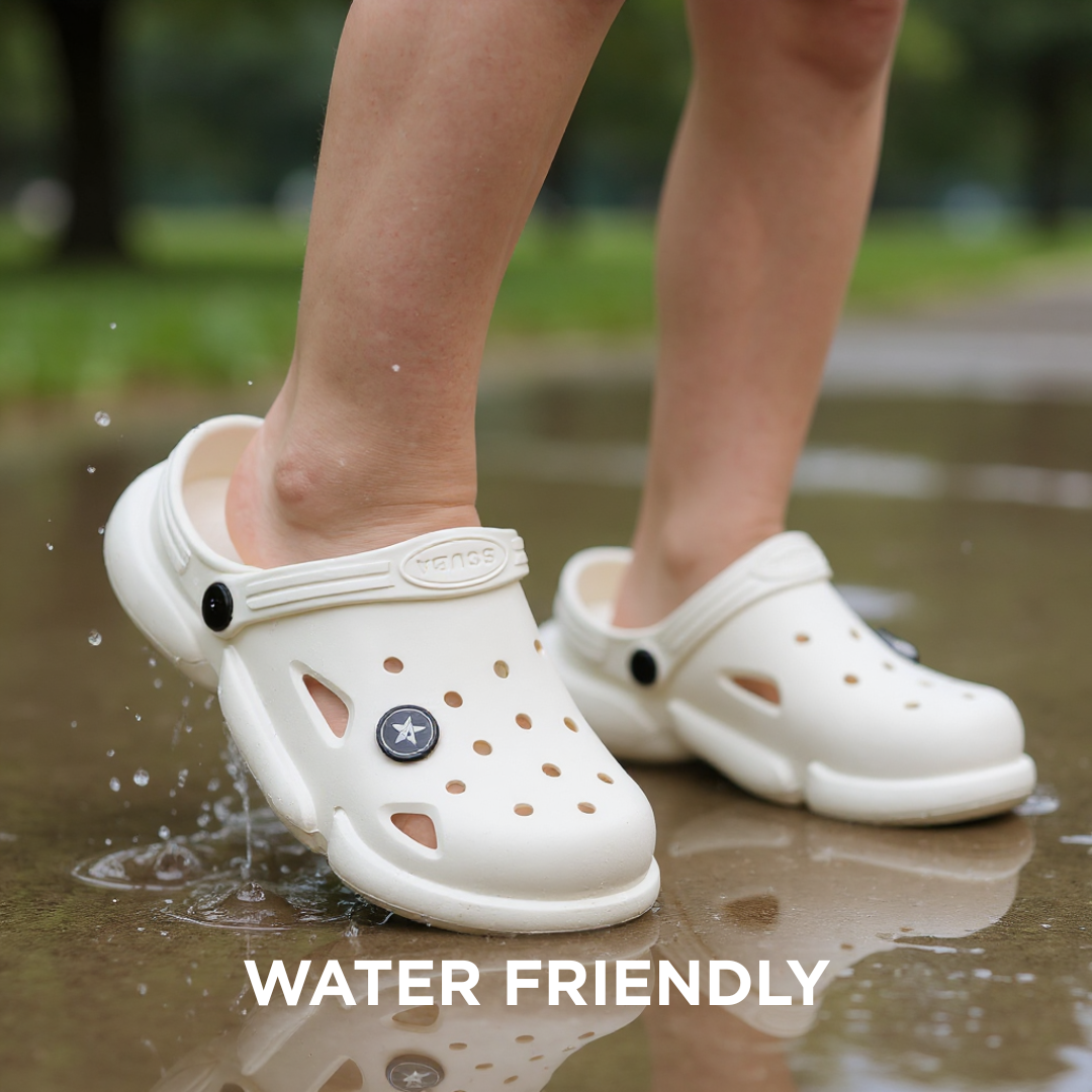 CLOUD TREADS WHITE CLOGS (Jojo) – Clean, Classic, Cool | Unisex | Ages 9 to 13 Years