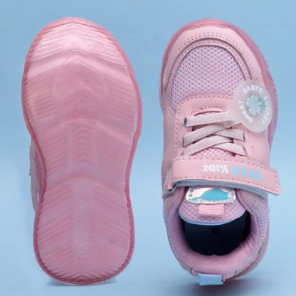Velcro LED Shoes For Boys & Girls  (Pink, 3-9 Year)