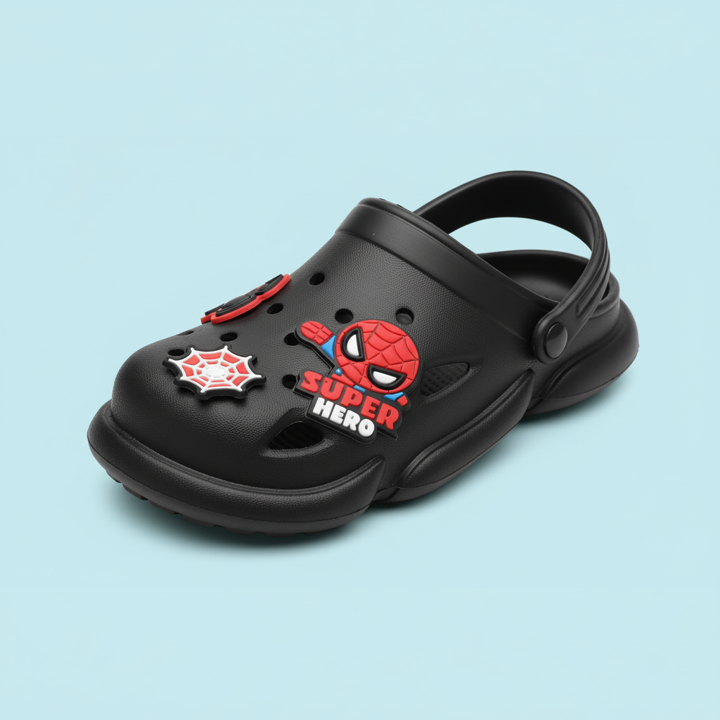 CLOUD TREADS UNISEX CLOGS (Jojo-2) | 2 Years to 13 Years | Black