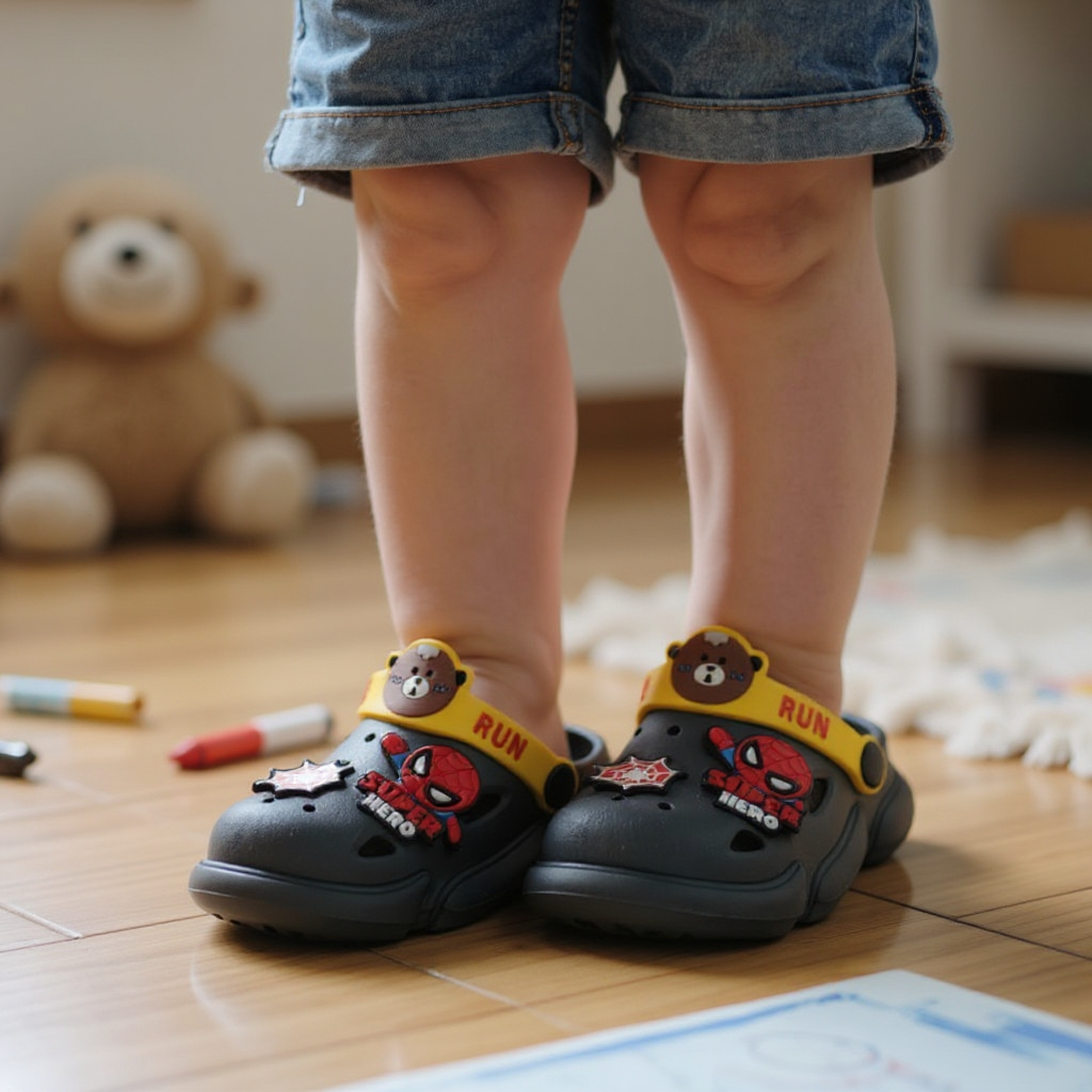 CLOUD TREADS UNISEX CLOGS (Jojo-2) | 2 Years to 13 Years | Dark Grey